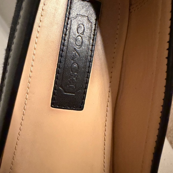 Coach Black Loafers with Silver Buckle - Picture 2 of 8